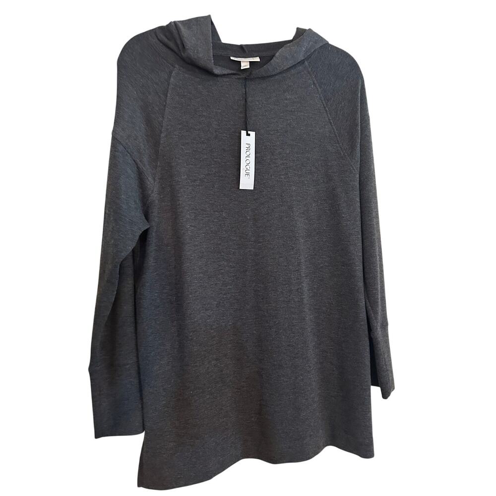 NWT Prologue Dark Gray Heathered Pullover Hoodie Size M Target